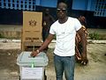 Ghanaians in voting process