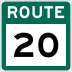 Route 20 marker