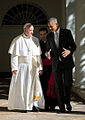 Pápež František s prezidentom USA Barackom Obamom počas návštevy Spojených štátov (22. – 27. september 2015)