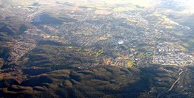 Vista aérea da cidade.