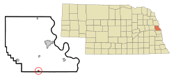 Location of Washington, Nebraska