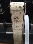 Program tape with visible programming patches