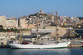 Vue depuis le musée des Civilisations de l'Europe et de la Méditerranée.