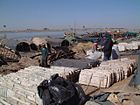 Steinsalz aus Taoudenni im Hafen von Mopti