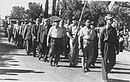 חיילי גבעתי בצעדה ברחובות, שנות החמישים של המאה ה-20.