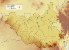 Kuru River is located in South Sudan