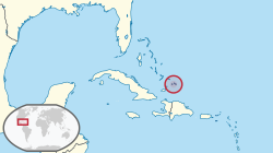 Vị trí của Quần đảo Turks và Caicos