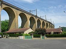 Le viaduc de la Borrèze vu de Souillac