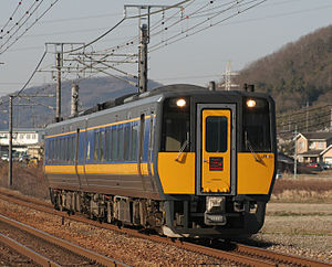 山陽本線を走行する「スーパーいなば」 （2009年2月18日 瀬戸駅 - 万富駅間）