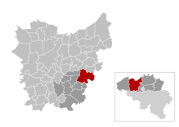 Aalsts läge i provinsen Östflandern