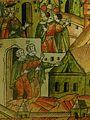 Pietro Antonio Solari in Marco Ruffo (spodaj). Fragment miniature iz Ilustrirane kronike Ivana Groznega.]]