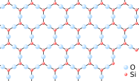 Représentation schématique bi-dimensionnelle de la silice cristalline (cristobalite).