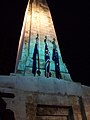 2007 ANZAC Dawn Service in Wellington. From left to right, the flags of NZ, the UK and Australia