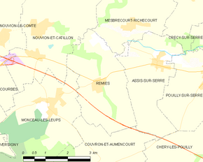 Poziția localității Remies