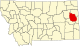 State map highlighting Dawson County