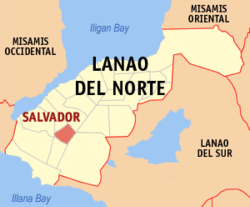 Peta Lanao Utara dengan Salvador dipaparkan