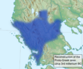 Image 22Proto-Greek linguistic area according to linguist Vladimir I. Georgiev. (from History of Greece)