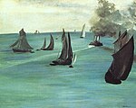 Édouard Manet, Vid havet i lugnt väder, 1864–65.
