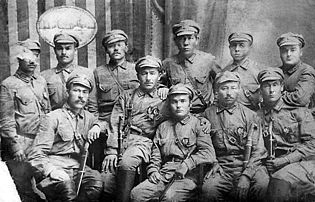 Unitat de cavalleria de l'Exèrcit Roig, formada per Baxkirs, Guerra Civil Russa, el 1919.