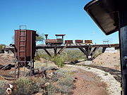 View from the only Narrow gauge railroad train in operation in Arizona