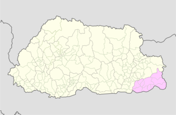 Location of Gomdar Gewog