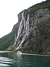 The seven sisters waterfall over Geirangerfjord