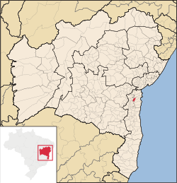 Localização de Piraí do Norte na Bahia