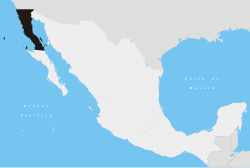 State o Baja California athin Mexico