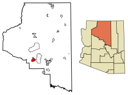 Location of Williams in Coconino County, Arizona