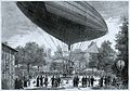 Eit luftskip med elektromotorar, konstruert av Albert og Gaston Tissandier, forlet Auteil i Paris i Frankrike 8. oktober 1883.