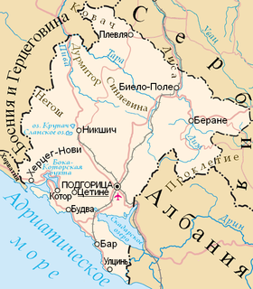 карта: Черногория географияһы