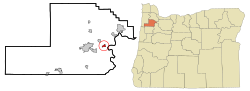 Location in Oregon