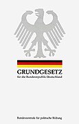 Grundgesetz. Herausgegeben von der Bundeszentrale für politische Bildung