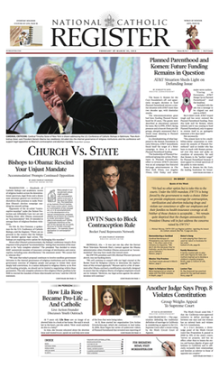 File:National Catholic Register front page, February 26 - March 10, 2012 issue.png
