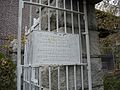 A warning against grave robbing and disrespect, on the inner gate to the Hildreth family cemetery, it reads "Those who harm or rob a grave, from God's just wrath no one can save, bad luck comes to those who thread, with careless steps above the dead."