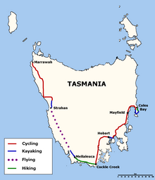 Route map of the 2003 Mark Webber Challenge