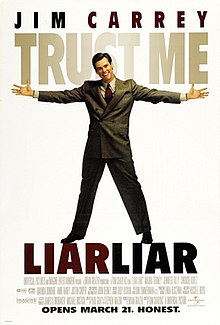 The words "TRUST ME" and a man in a suit with his arms open wide