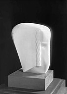 Joseph Csaky, 1921, Tête (Tête de jeune fille, Tête d'enfant), marble (white), 21.5 cm, (profile), Musée National d'Art Moderne, Paris