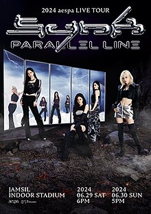 Promotional poster for the Seoul concert showing the four members