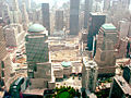 Pemandangan udara lahan WTC dari barat laut, 2002.