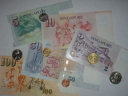 Wang kertas dan duit syiling Dolar Singapura