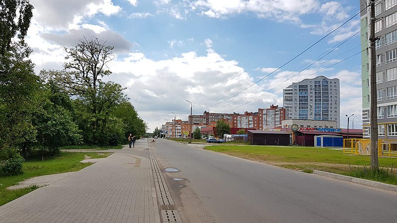 после примыкания улицы Глебова: справа Масаны, слева Новая Подусовка