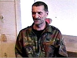 Арестованный Саид-Магомед Чупалаев. Март 2002. Нальчик. Кадр программы Вести.