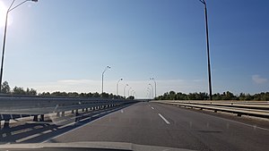 автодорога на мосту в 2021 году
