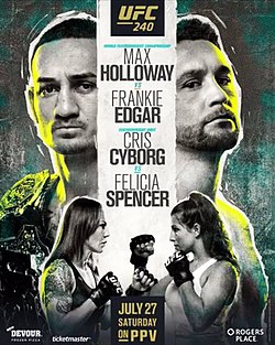 Постер UFC 240: Холловэй - Эдгар