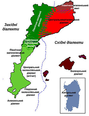Поширення діалекту на мапі