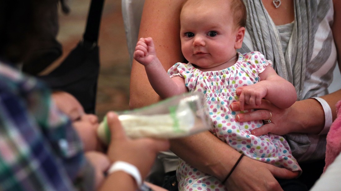 SPRINGFIELD, VA - AUGUST 21:  Eight-week-old Eleanor Delp attends a &quot;What to Expect&quot; baby shower with her mother August 21, 2012 in Springfield, Virginia. The DC Metro Chapter of Operation Homefront held the event, with parenting and pregnancy workshops, to celebrate with 100 new and expecting military mothers representing each branch of service from DC, Maryland and Northern Virginia.  (Photo by Alex Wong/Getty Images)