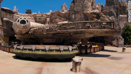 The centerpiece of Disney&#39;s new Star Wars Land is the replica Millennium Falcon.