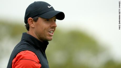 BETHPAGE, NEW YORK - MAY 14: Rory McIlroy of Northern Ireland looks on during a practice round prior to the 2019 PGA Championship at the Bethpage Black course on May 14, 2019 in Bethpage, New York. (Photo by Mike Ehrmann/Getty Images)