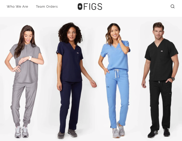 Figs scrubs homepage